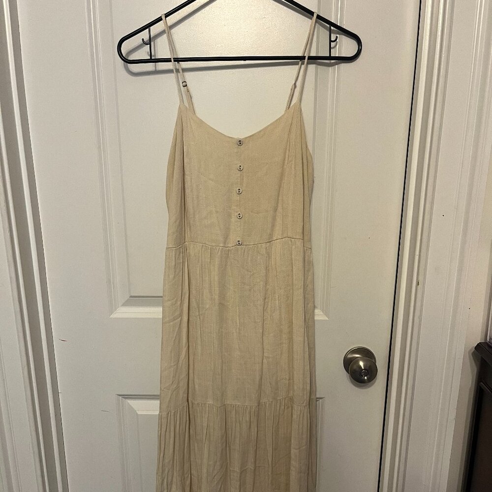 Midi tan summer dress